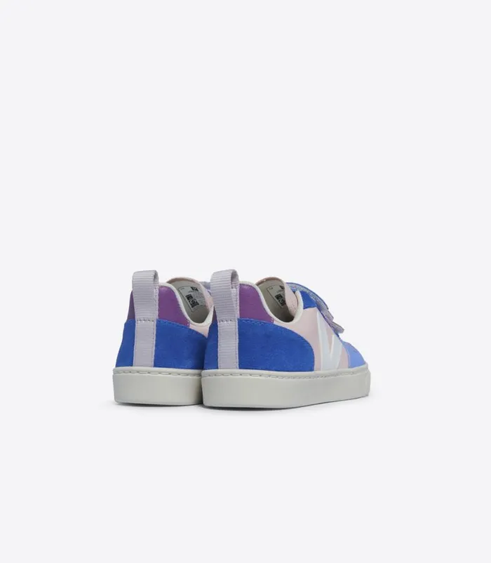 VEJA V10 Kids V10 LEATHER MULTICO PETALE WHITE