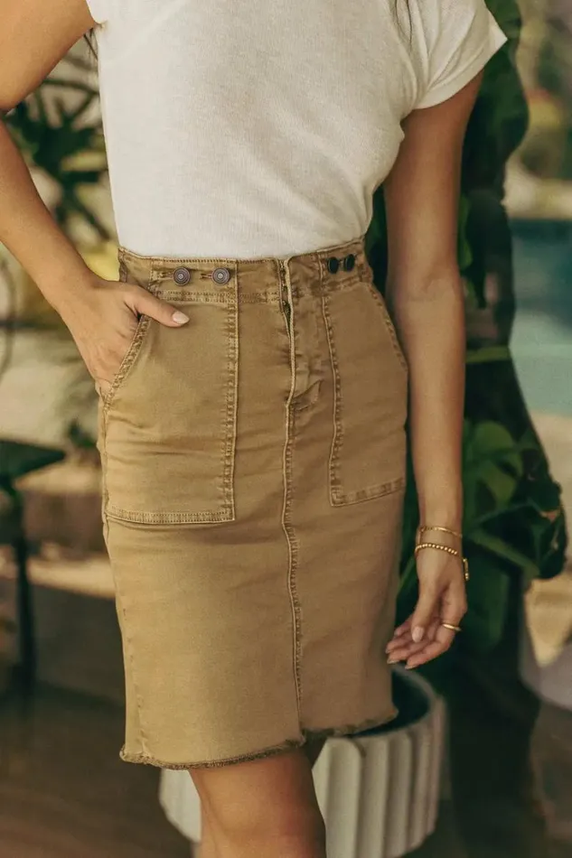 Verity Skirt In Tan Tan Women Bohme Skirts