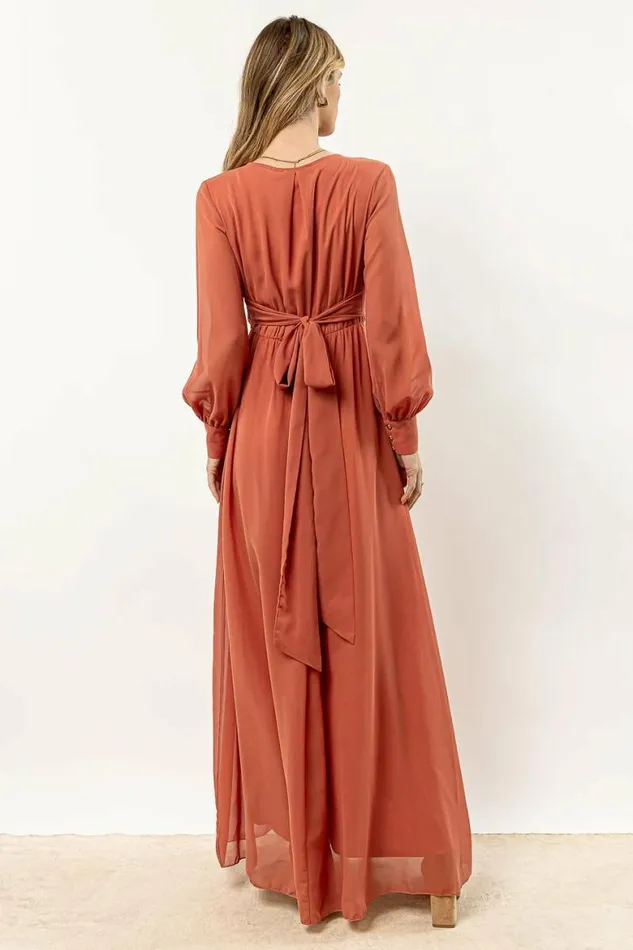Veronica Maxi Dress In Terracotta 8211 FINAL SALE Terracotta Women Bohme Dresses
