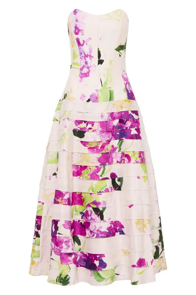 Victoria Midi Dress Wild Hydrangea Women Aje Maxi Dresses