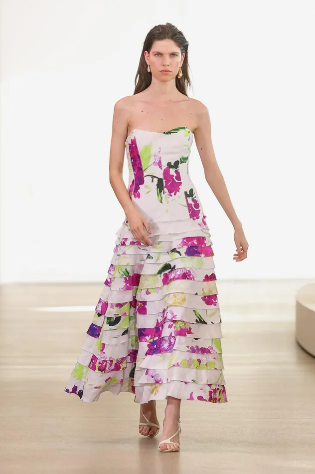 Victoria Midi Dress Wild Hydrangea Women Aje Maxi Dresses