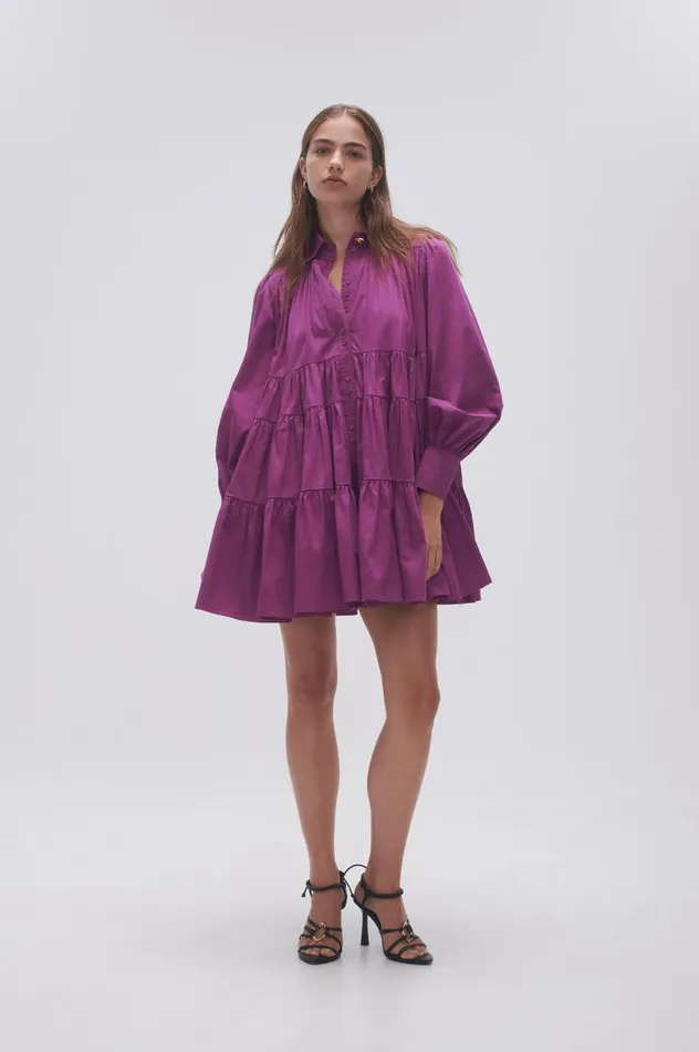 Vie Smock Dress Plum Purple Women Aje Mini Dresses
