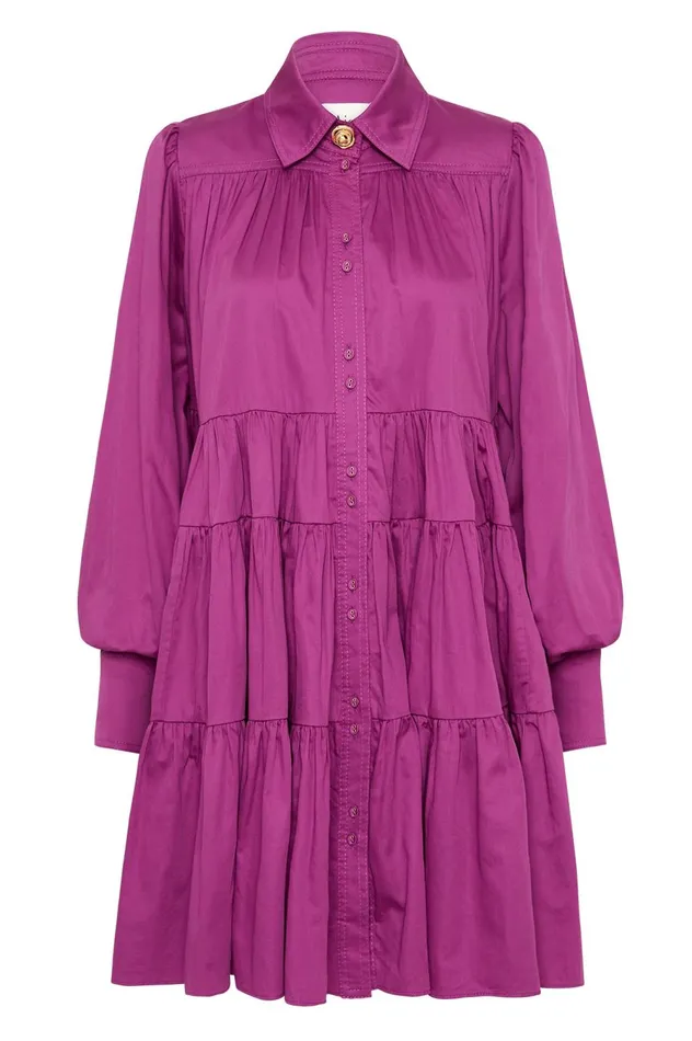 Vie Smock Dress Plum Purple Women Aje Mini Dresses