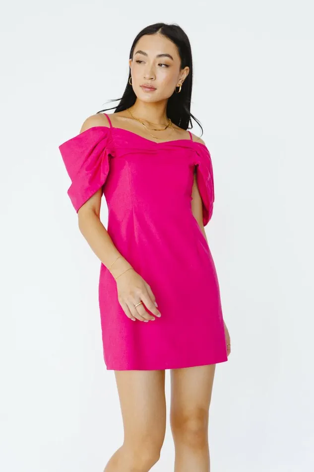 Vince Mini Dress In Fuchsia 8211 FINAL SALE Fuchsia Women Bohme Dresses