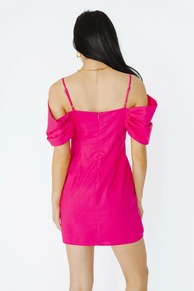 Vince Mini Dress In Fuchsia 8211 FINAL SALE Fuchsia Women Bohme Dresses