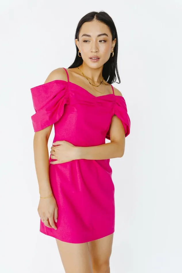 Vince Mini Dress In Fuchsia 8211 FINAL SALE Fuchsia Women Bohme Dresses