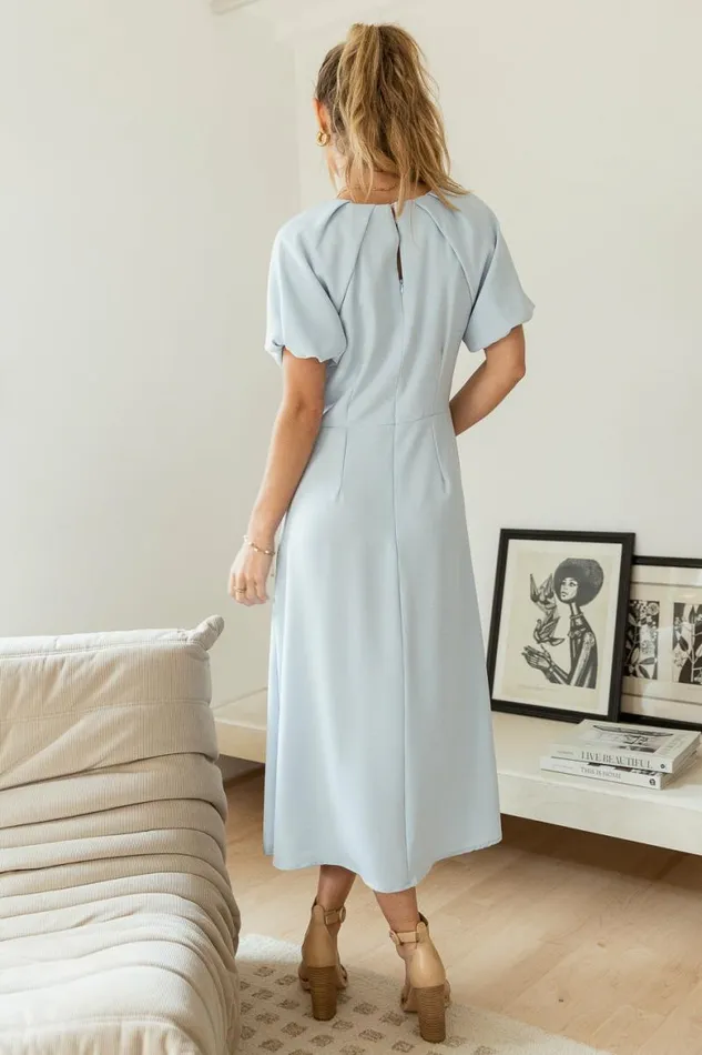 Violetta Midi Dress Blue Women Bohme Dresses