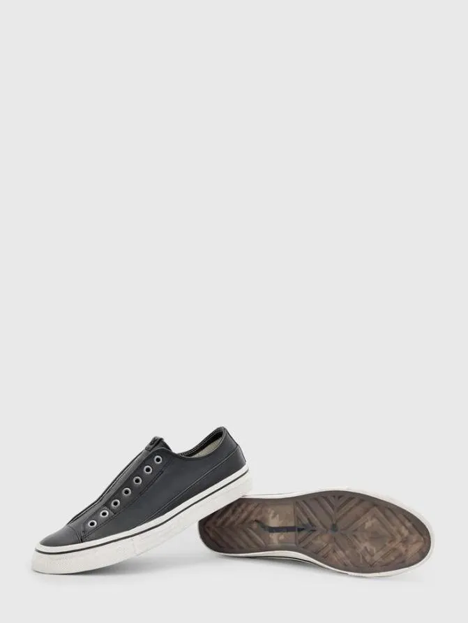 VULC LACELESS LOW TOP Black ShoesLeather John Varvatos Leather Sneakers