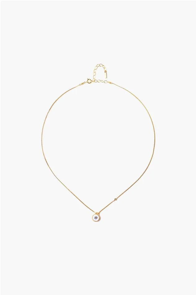 White Evil Eye Necklace With Champagne Diamond Women Chan Luu Necklaces