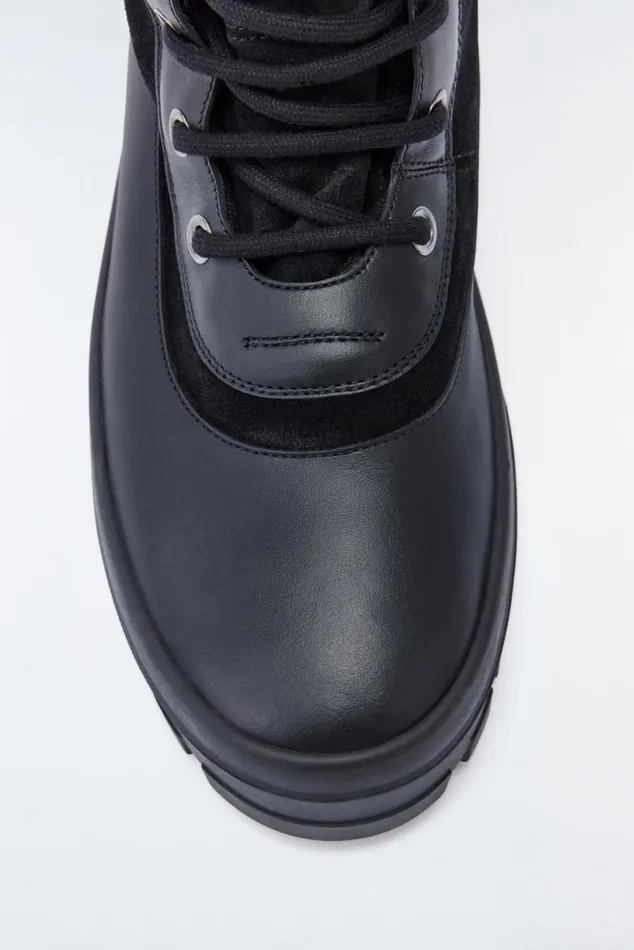 Winter Boots Men Mackage HERO Lamb Suede Winter Boot For Men Black