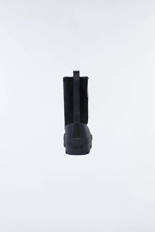 Winter Boots Men Mackage HERO Lamb Suede Winter Boot For Men Black