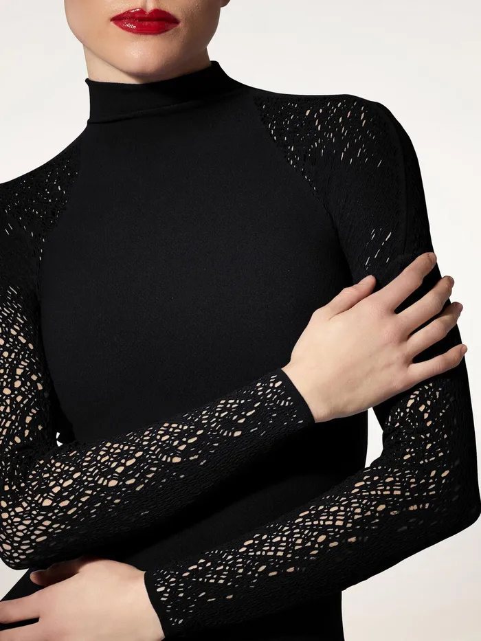 Wolford Longsleeved Tops W Net Top Long Sleeves Black 8211 Women