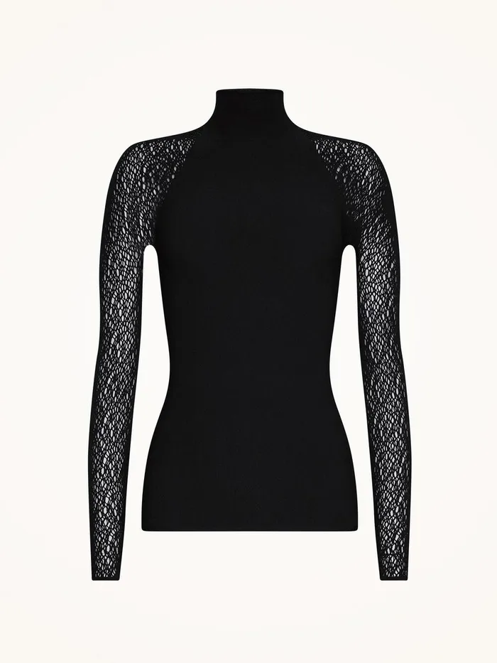 Wolford Longsleeved Tops W Net Top Long Sleeves Black 8211 Women
