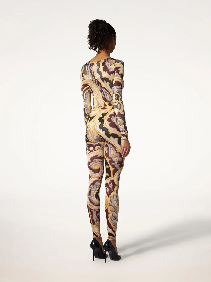 Wolford Outer Leggings Paisley Baroque Leggings Grey 8211 Women