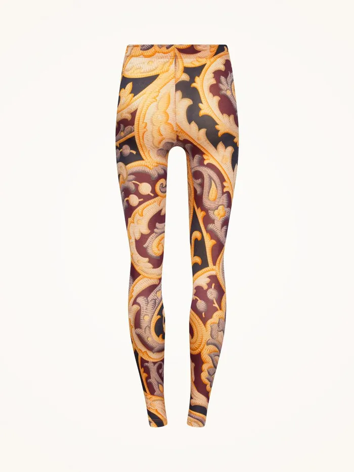 Wolford Outer Leggings Paisley Baroque Leggings Grey 8211 Women