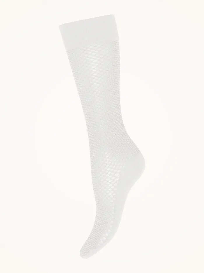 Wolford ThighHighs and KneeHighs Mesh KneeHighs White 8211 Women