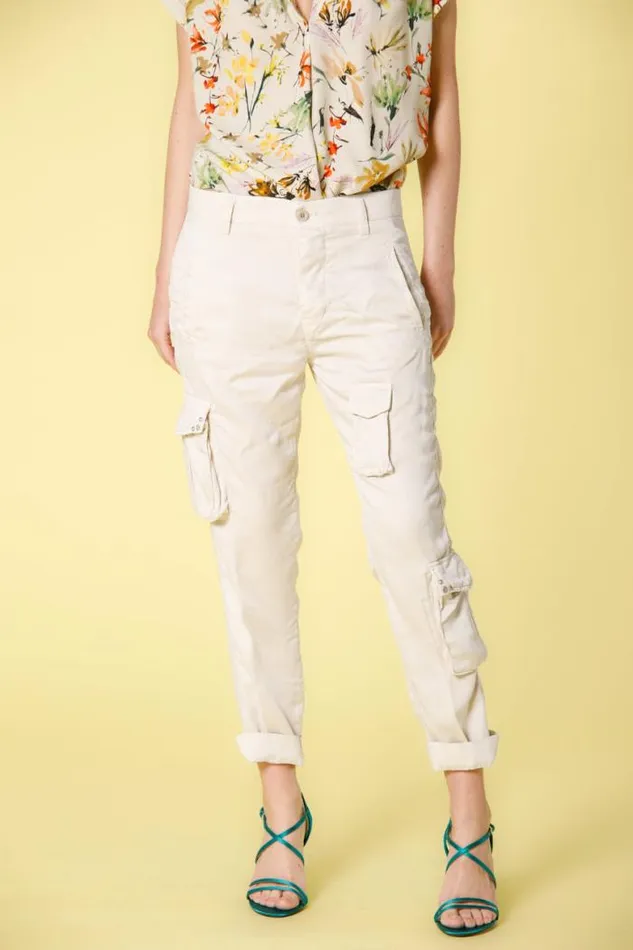 Woman Asia Snake Cargo Pants In Tencel With Studs Relaxed Mason039s Pants