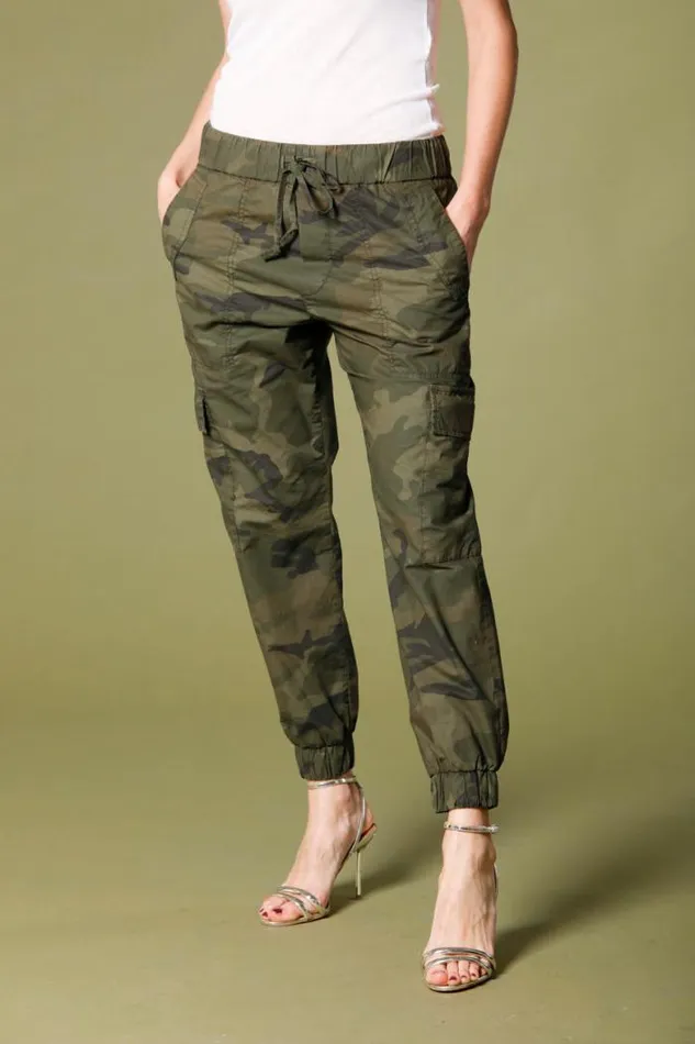 Woman Cargo Jogger Cargo Pants In Mat Fabric With Camouflage Print Relaxed Mason039s Pants