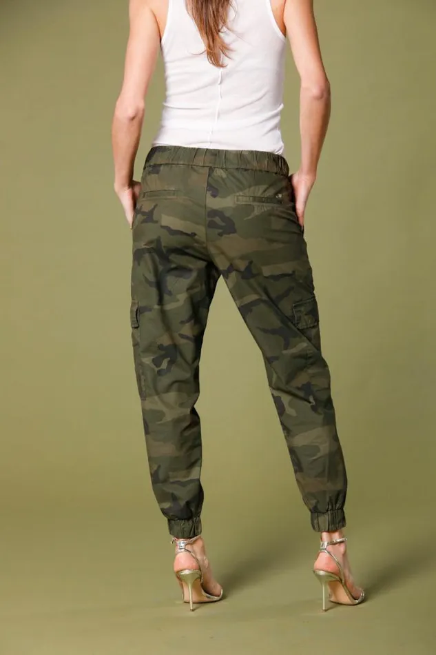 Woman Cargo Jogger Cargo Pants In Mat Fabric With Camouflage Print Relaxed Mason039s Pants