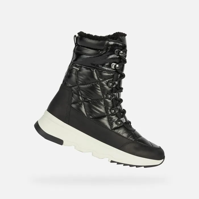 Woman Geox Ankle Boots FALENA B ABX B Waterproof Boots Black Woman Geox Black