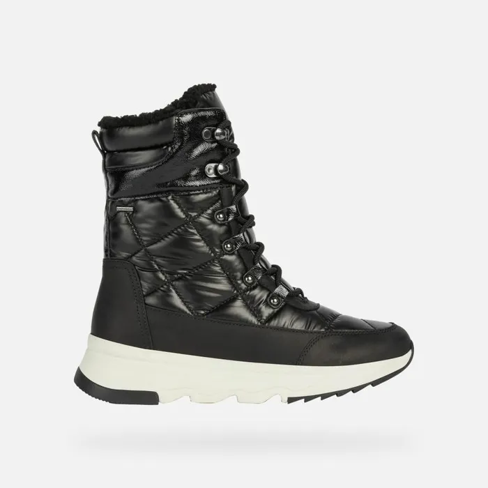 Woman Geox Ankle Boots FALENA B ABX B Waterproof Boots Black Woman Geox Black