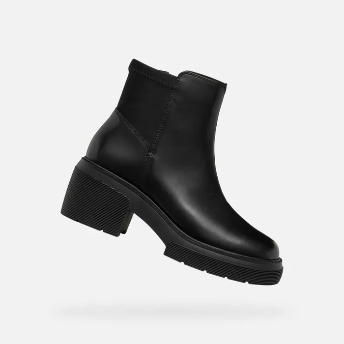 Woman Geox Ankle Boots SPHERICA EC15 WOMAN Black Medium Heel Ankle Boots Black