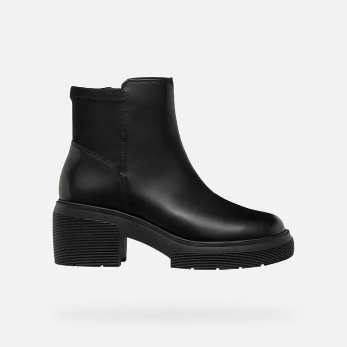Woman Geox Ankle Boots SPHERICA EC15 WOMAN Black Medium Heel Ankle Boots Black