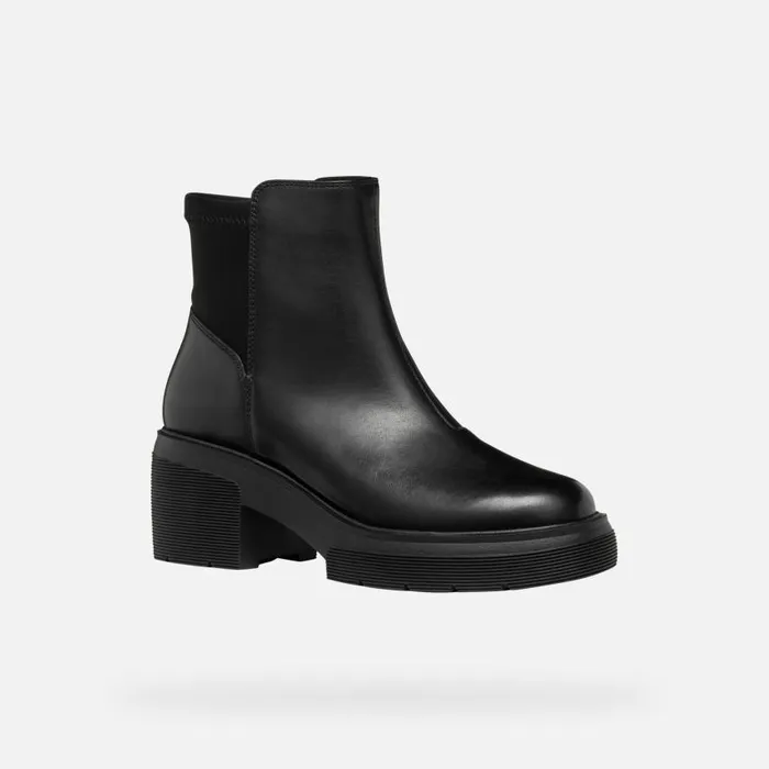 Woman Geox Ankle Boots SPHERICA EC15 WOMAN Black Medium Heel Ankle Boots Black