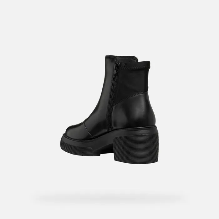 Woman Geox Ankle Boots SPHERICA EC15 WOMAN Black Medium Heel Ankle Boots Black