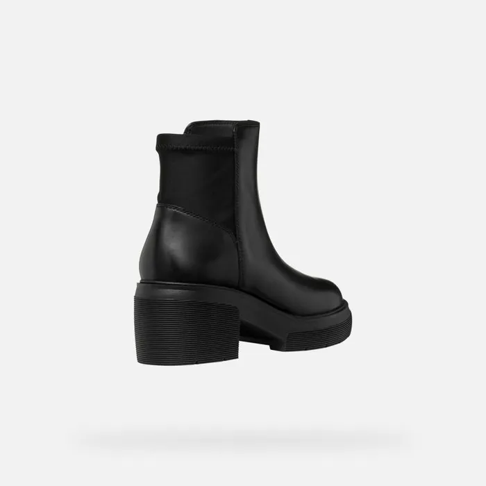 Woman Geox Ankle Boots SPHERICA EC15 WOMAN Black Medium Heel Ankle Boots Black