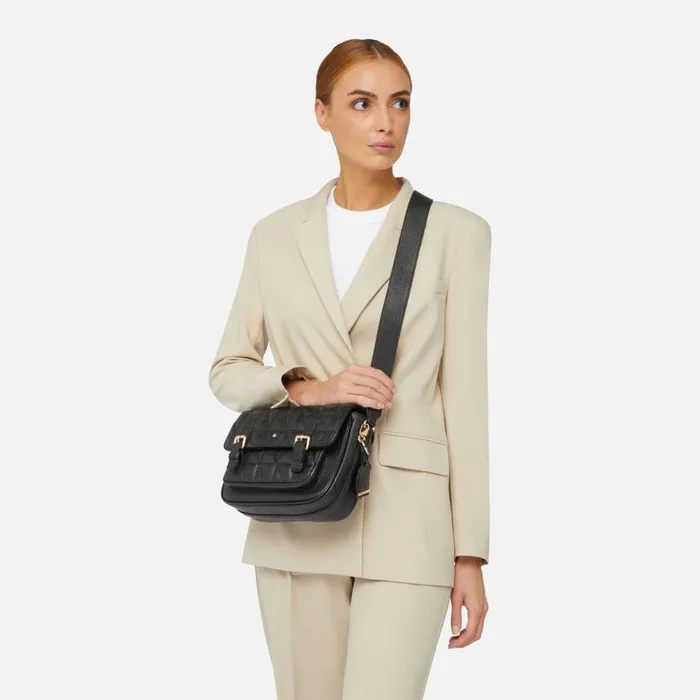 Woman Geox Bags FRAILEA WOMAN Black Crossbody Bag Black