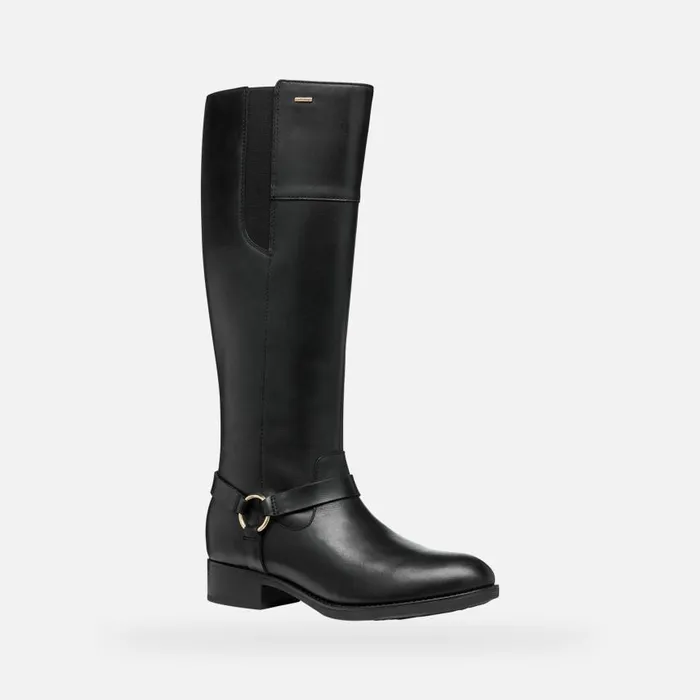 Woman Geox Boots FELICITY ABX WOMAN Black Waterproof Boots Black