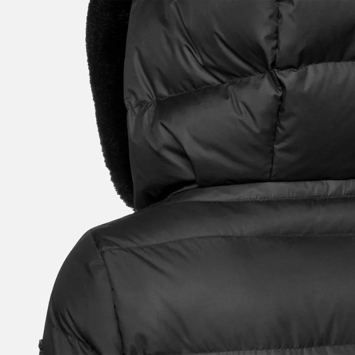 Woman Geox Down Jackets DIAMOND WOMAN Black Fulllength Quilted Coat Black
