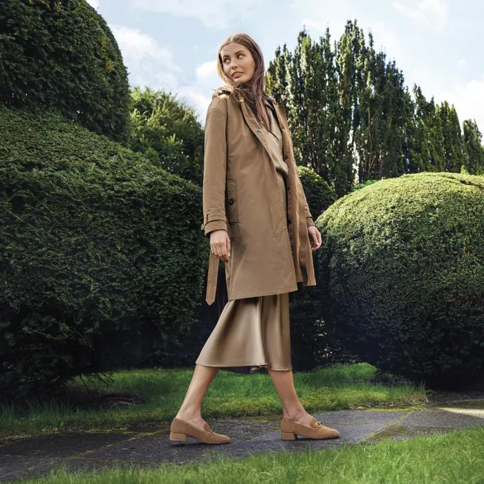 Woman Geox Jackets ANYWECO WOMAN Hazelnut Brown Trench Coat Hazelnut Brown