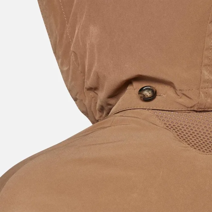 Woman Geox Jackets ANYWECO WOMAN Hazelnut Brown Trench Coat Hazelnut Brown