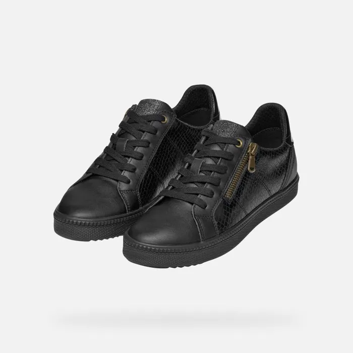Woman Geox Sneakers BLOMIEE C Low Top Sneakers Black Woman Geox Black