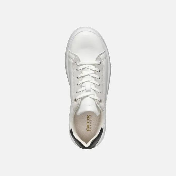 Woman Geox Sneakers LJUBA WOMAN WhiteSilver Low Top Sneakers Whitesilver