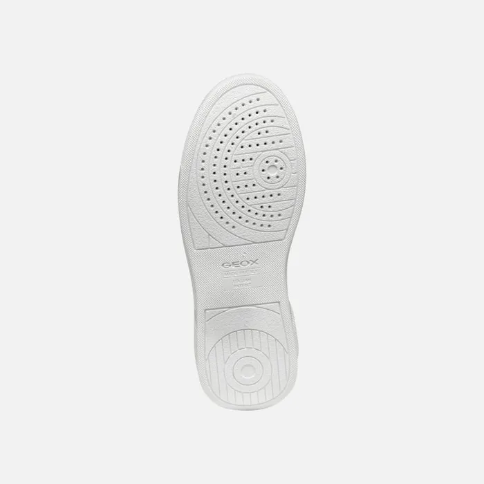 Woman Geox Sneakers LJUBA WOMAN WhiteSilver Low Top Sneakers Whitesilver