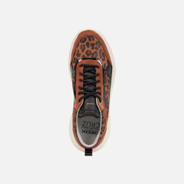 Woman Geox Sneakers NEBULA 20 X WOMAN Cognac Low Top Sneakers Cognac