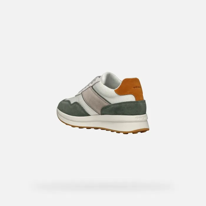 Woman Geox Sneakers RUNNTIX WOMAN Off WhiteSage Low Top Sneakers Off Whitesage