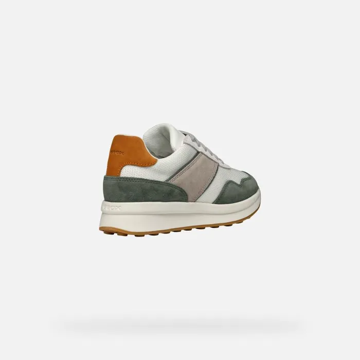Woman Geox Sneakers RUNNTIX WOMAN Off WhiteSage Low Top Sneakers Off Whitesage