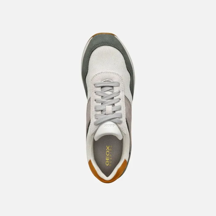 Woman Geox Sneakers RUNNTIX WOMAN Off WhiteSage Low Top Sneakers Off Whitesage