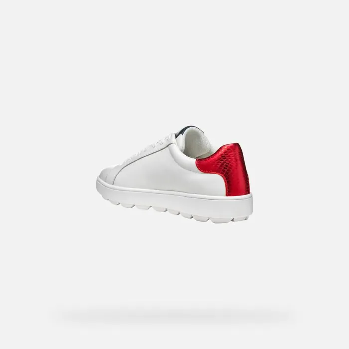 Woman Geox Sneakers SPHERICA ECUB1 WOMAN WhiteNavyRed Low Top Sneakers Whitenavyred