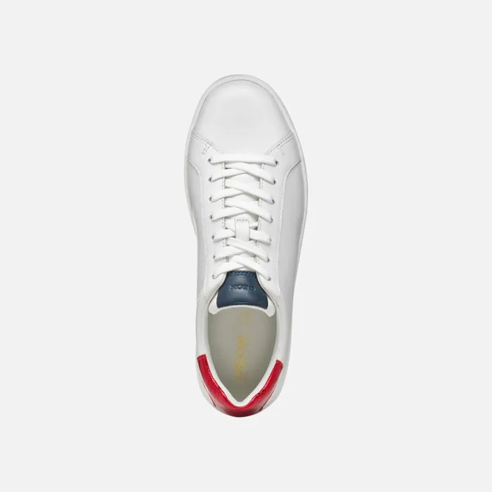 Woman Geox Sneakers SPHERICA ECUB1 WOMAN WhiteNavyRed Low Top Sneakers Whitenavyred