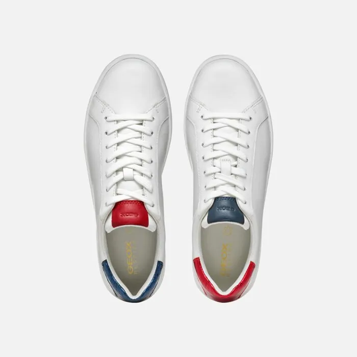 Woman Geox Sneakers SPHERICA ECUB1 WOMAN WhiteNavyRed Low Top Sneakers Whitenavyred