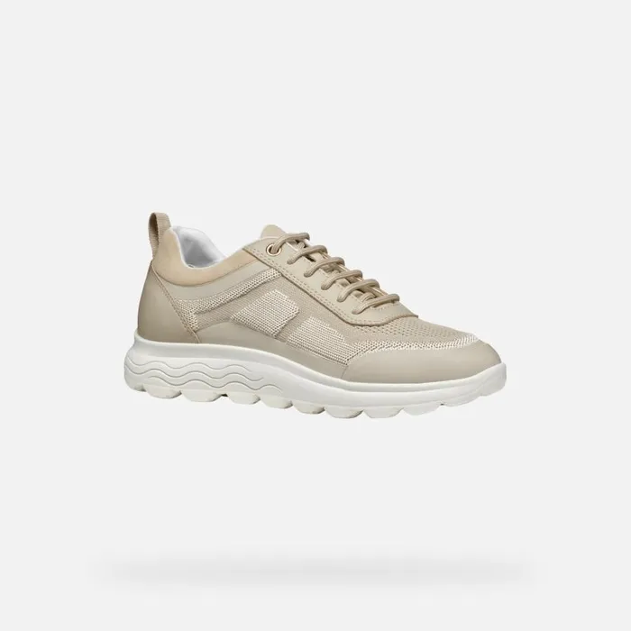 Woman Geox Sneakers SPHERICA WOMAN Light Taupe Low Top Sneakers Light Taupe