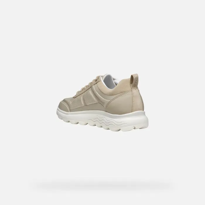 Woman Geox Sneakers SPHERICA WOMAN Light Taupe Low Top Sneakers Light Taupe
