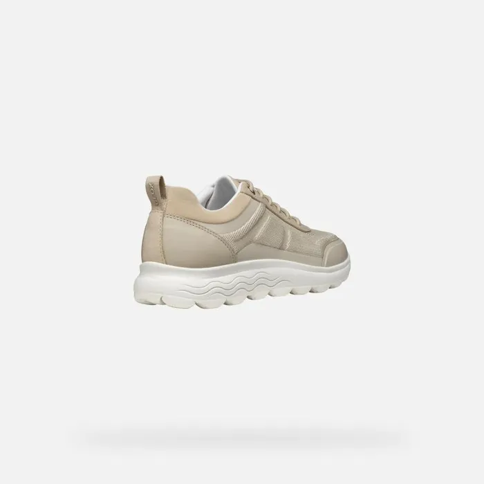 Woman Geox Sneakers SPHERICA WOMAN Light Taupe Low Top Sneakers Light Taupe