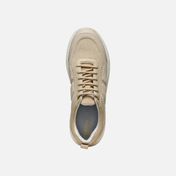 Woman Geox Sneakers SPHERICA WOMAN Light Taupe Low Top Sneakers Light Taupe