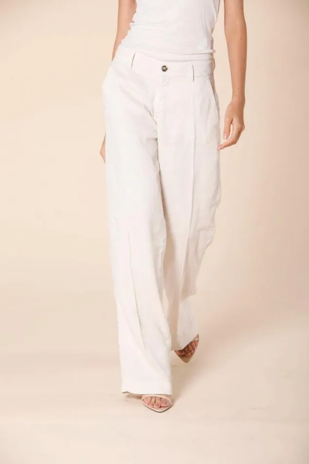 Woman New York Straight Chino Pants In Linen Blend Straight Mason039s Pants